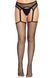 Чулки-сетка Leg Avenue Net stockings with garter belt One size Black, пояс, подвязки SO8577 фото 3