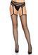 Чулки-сетка Leg Avenue Net stockings with garter belt One size Black, пояс, подвязки SO8577 фото 1