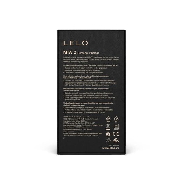 Шикарная вибропуля LELO Mia 3 Black SX2555 фото