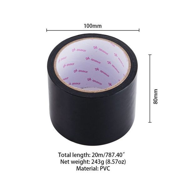 Скотч для бондажа LOCKINK SEVANDA Electrostatic Tape, черная, 16 м SX0890 фото