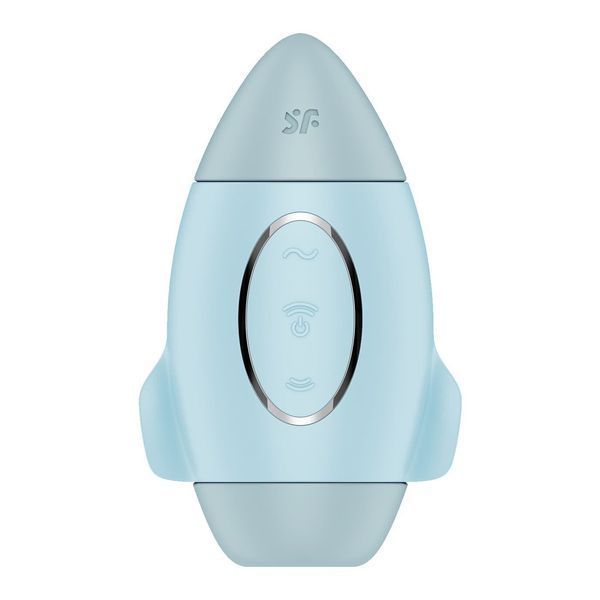 Вакуумный стимулятор с вибрацией Satisfyer Mission Control Blue, 2 независимых мотора SO8969 фото