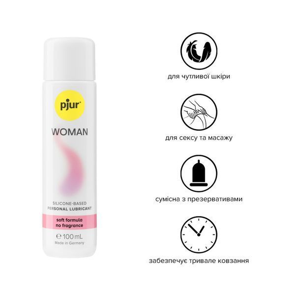 Смазка на силиконовой основе pjur Woman 100 мл, без ароматизаторов и консервантов, специально для нее PJ10170 фото