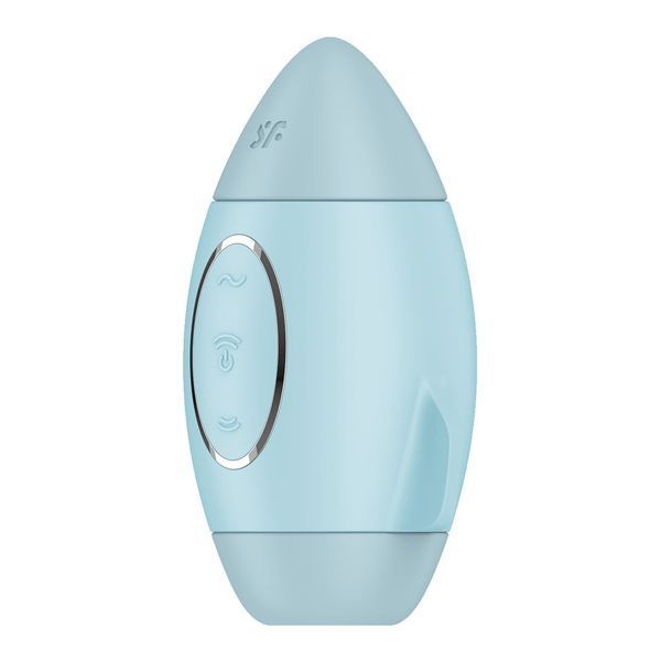 Вакуумный стимулятор с вибрацией Satisfyer Mission Control Blue, 2 независимых мотора SO8969 фото