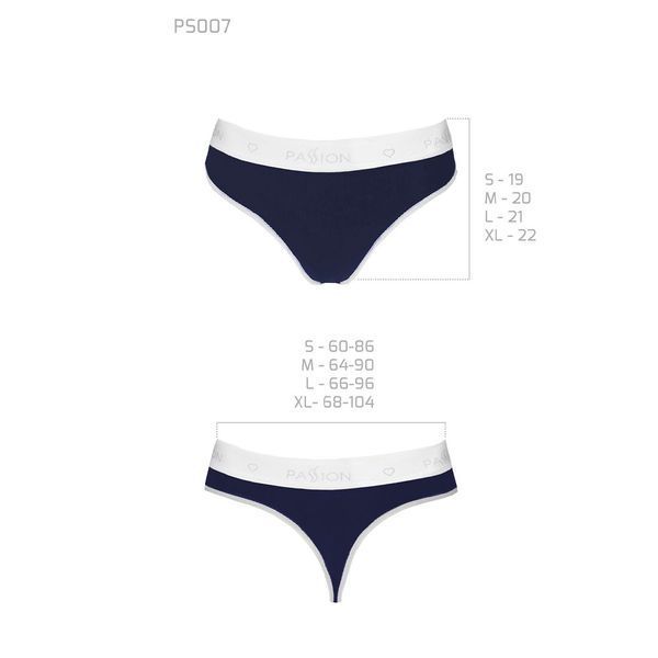 Спортивные трусики-стринги Passion PS007 PANTIES L, navy blue SO4251 фото