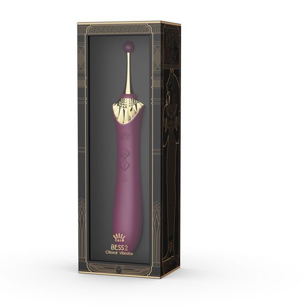 Мультифункциональный вибратор Zalo &mdash; Bess 2 Velvet Purple, 4 насадки, подогрев SO8237 фото