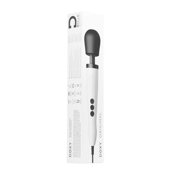 Вибромассажер DOXY Original White, очень мощный, питание 220В, пульсирующие вибрации SO1431 фото