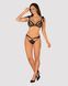 (SALE) Напівпрозорий еротичний комплект Obsessive Obsessivia 2-pcs set black S/M, бюстгальтер та трусики, а SO7297 фото 3