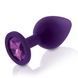 Набір силіконових анальних пробок із кристалом Rianne S: Booty Plug Set Purple, діаметр 3,2см, 3,5см, 4,2см SO3908 фото 2
