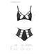 Комплект белья Passion TASMINA SET XXL/XXXL black, лиф, высокие трусики с корсетом сзади SO8492 фото 5