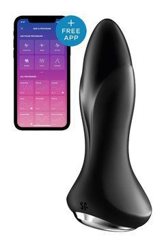 Анальная смарт-вибропробка с жемчужным массажем Satisfyer Rotator Plug 1+ Black SO6278 фото