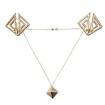 Зажимы для сосков с тяжелой подвеской LOCKINK Adjustable Nipple Clamps with Heavy Pendant - Golden SX0846 фото