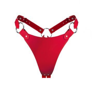 Трусики из натуральной кожи Feral Feelings - String Bikini Red SO9425 фото