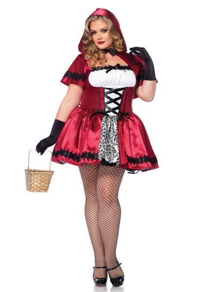 Эротический костюм Красной шапочки Leg Avenue Gothic Red Riding Hood 1X&ndash;2X, платье, накидка SO9126 фото