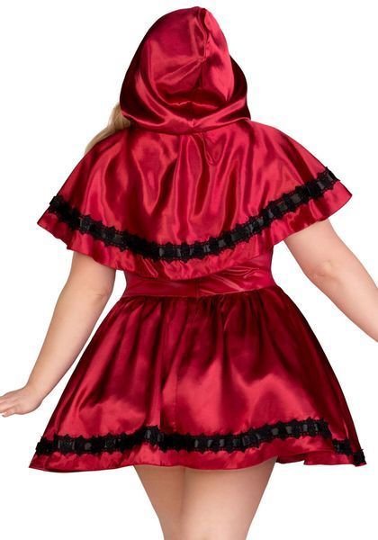 Эротический костюм Красной шапочки Leg Avenue Gothic Red Riding Hood 1X&ndash;2X, платье, накидка SO9126 фото