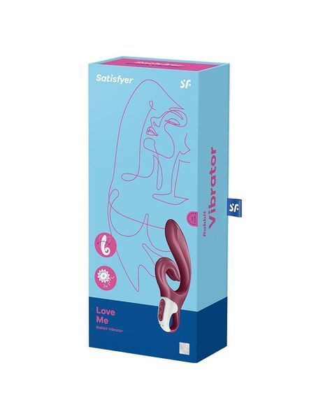 Вібратор-кролик Satisfyer Love Me Red, гнучкий, відросток з потрійним кінчиком SO7778 фото