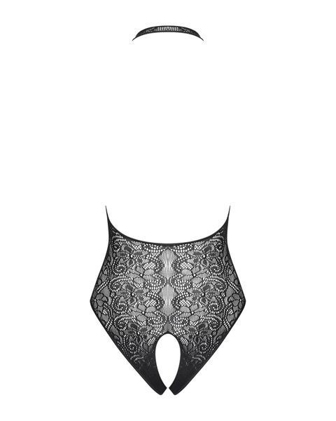 Бодистокинг с эффектом шнуровки Obsessive B113 teddy S/M/L открытая спина, халтер, с доступом SO7203 фото