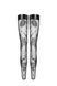 Чулки без мыска Noir Handmade F243 Tulle stockings with patterned flock embroidery, S SX0155 фото 4