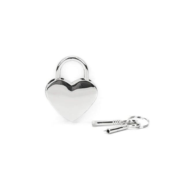 Замочек Liebe Seele Heart Shape Padlock Silver (2 шт) SX1679 фото