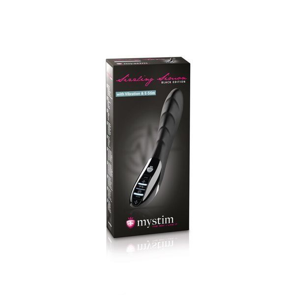 Вибратор с электростимуляцией Mystim Sizzling Simon eStim Black, миостимулятор SO3473 фото