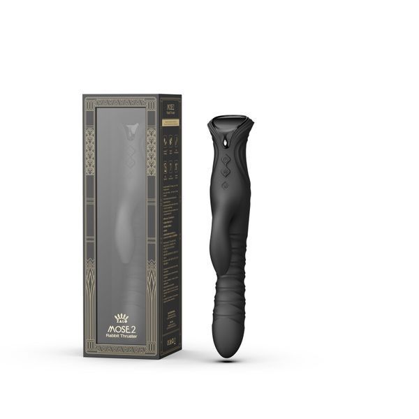 Пульсатор-кролик с вибрацией Zalo Mose 2 Obsidian Black SX2688 фото