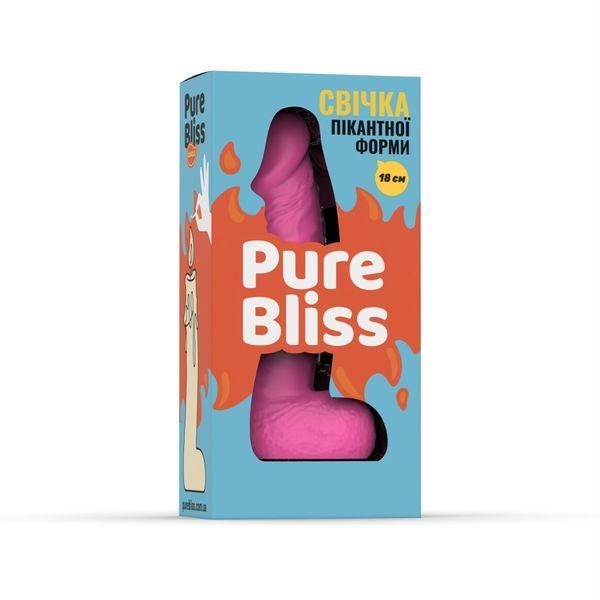 Свеча в виде члена Pure Bliss BIG Pink18 см SX2295 фото