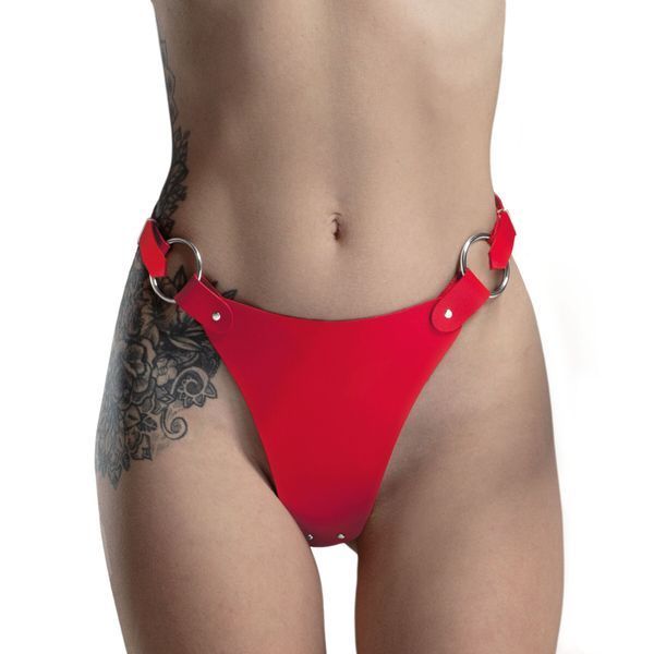 Трусики из натуральной кожи Feral Feelings - String Bikini Red SO9425 фото