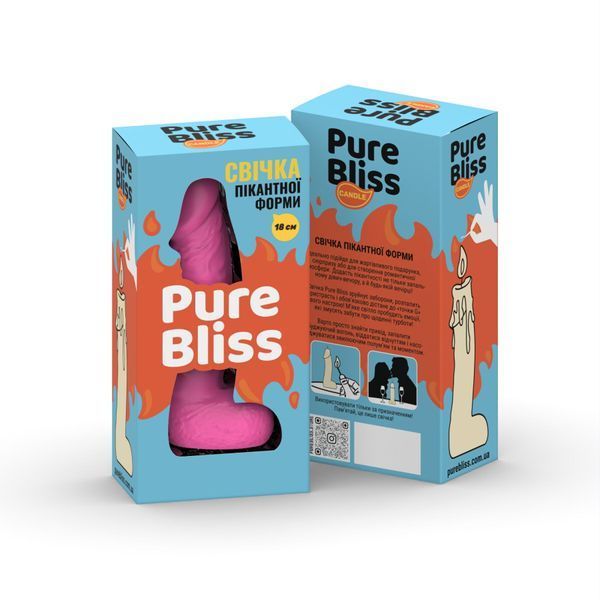Свеча в виде члена Pure Bliss BIG Pink18 см SX2295 фото