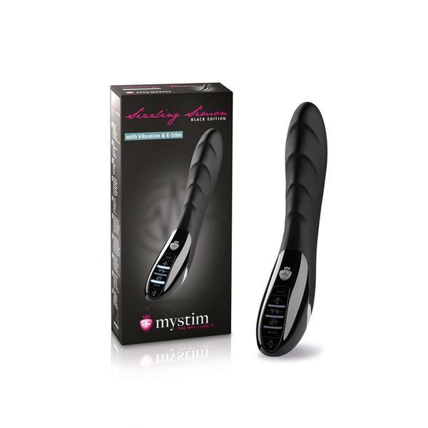Вибратор с электростимуляцией Mystim Sizzling Simon eStim Black, миостимулятор SO3473 фото