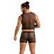 Комплект мужского белья на шнуровке Passion 053 SET WILLIAM S/M Black, жилет, боксеры SO7628 фото 4