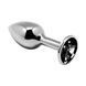 Металлическая анальная пробка с кристаллом Alive Mini Metal Butt Plug Black L SO6006 фото 1