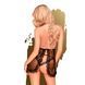 Комплект сорочка у стилі 60-х та трусики з доступом Penthouse - Libido Boost Black M/L SO4316 фото 2
