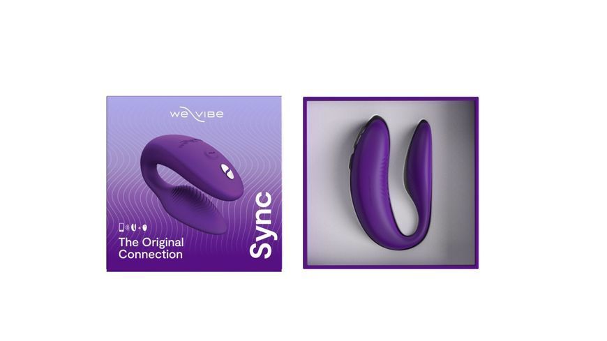 Смарт-вибратор для пар We-Vibe Sync 2 Purple, 10 виброрежимов, пульт ДУ SO8762 фото