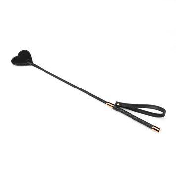 Шлепалка-сердечко Liebe Seele Black Organosilicon Riding Crop, экокожа SO9490 фото