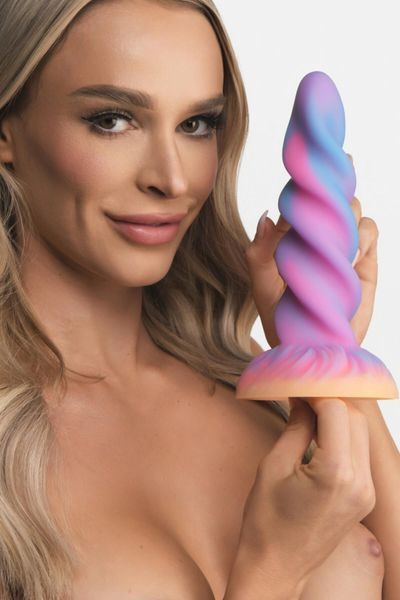 Фэнтезийный фаллоимитатор Creature Cocks Glow-in-the-Dark Unicorn Dildo, светится в темноте, 20,6 см SX2205 фото