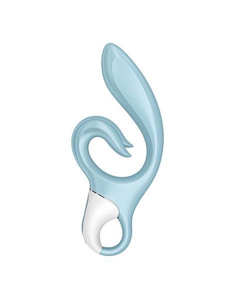 Вібратор-кролик Satisfyer Love Me Blue, гнучкий, відросток з потрійним кінчиком SO7779 фото