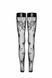 Чулки без мыска Noir Handmade F243 Tulle stockings with patterned flock embroidery, M SX0156 фото 5
