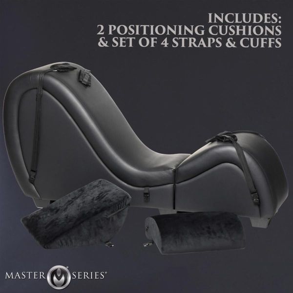 Секс-кресло с подушками Master Series Kinky Sex Lounge with Cushions - Black SX1192 фото