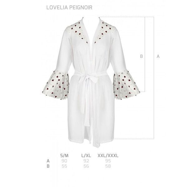 Воздушный пеньюар Passion LOVELIA PEIGNOIR L/XL, white SO4774 фото