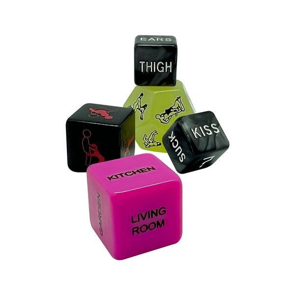 Набор кубиков Wooomy Ooo 5 Dice Set (EN): места и позы для секса, интимные действия и части тела SO7403 фото