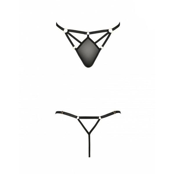 Стрінги зі стреп Passion Exclusive MEGGY THONG S/M, black PS27711 фото