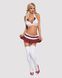 Эротический костюм школьницы с мини-юбкой Obsessive Schooly 5pcs costume S/M, бело-красный SO7304 фото 3