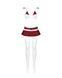 Эротический костюм школьницы с мини-юбкой Obsessive Schooly 5pcs costume S/M, бело-красный SO7304 фото 5