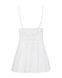 Сатиновый пеньюар с кружевом Obsessive 810-BAB-2 babydoll & thong S/M, белый, пеньюар, танга SO7154 фото 6