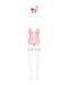 Эротический костюм зайки Obsessive Bunny suit 4 pcs costume pink S/M, розовый, топ с подвязками SO7254 фото 5