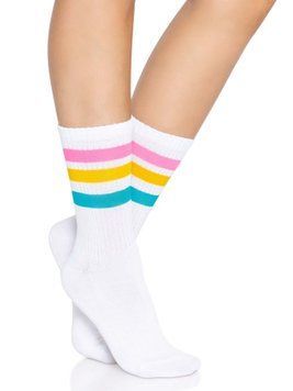 Носки женские в полоску Leg Avenue Pride crew socks Pansexual, 37&ndash;43 размер SO8585 фото