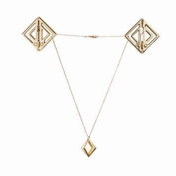Зажимы для сосков с легкой подвеской LOCKINK Adjustable Nipple Clamps with Light&nbsp;Pendant - Golden SX0848 фото