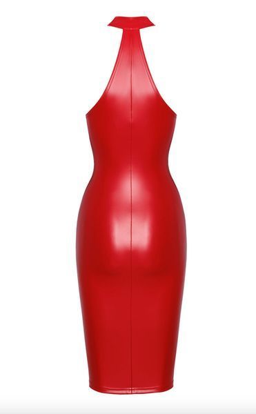 Сукня Noir Handmade F354 Red powerwetlook dress - XXL SX2108 фото