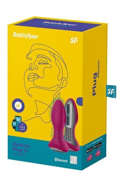Анальная смарт вибропробка с жемчужным массажем Satisfyer Rotator Plug 2+ Violet SO6280 фото