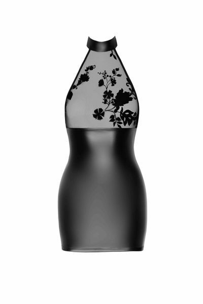 Платье Noir Handmade F311 Eros, XXL, black, мини, юбка под латекс, верх &mdash; сетка, открытая спина SX0307 фото