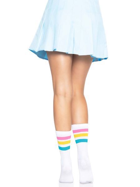 Шкарпетки жіночі в смужку Leg Avenue Pride crew socks Pansexual, 37&ndash;43 розмір SO8585 фото